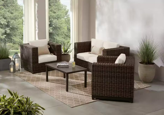 Fern Lake Brown Wicker Outdoor Patio Lounge Chair (2-Pack)