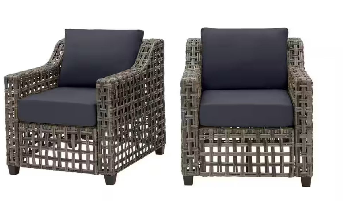 Briar Ridge Brown Wicker Outdoor Patio Deep Seating Lounge Chairs  (2-Pack)