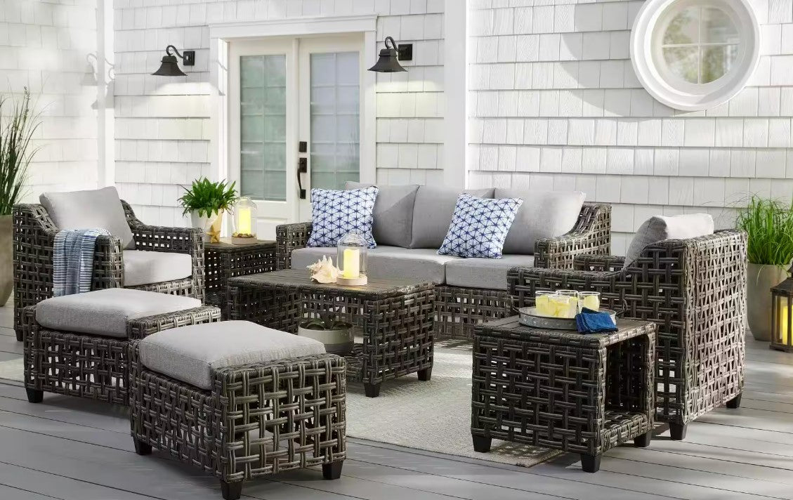 Briar Ridge Brown Wicker Outdoor Patio Loveseat