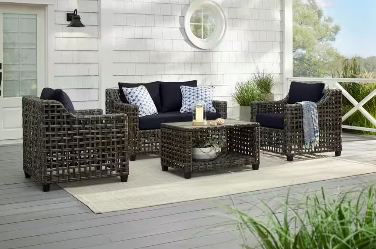 Briar Ridge Brown Wicker Outdoor Patio Deep Seating Lounge Chairs  (2-Pack)