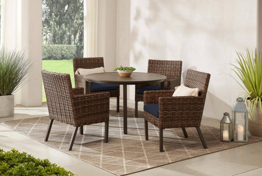 Fernlake Brown Wicker Outdoor Patio Dining Chair (4-Pack)