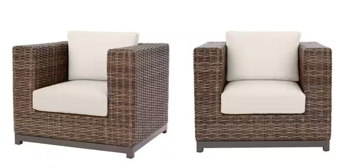Fern Lake Brown Wicker Outdoor Patio Lounge Chair (2-Pack)